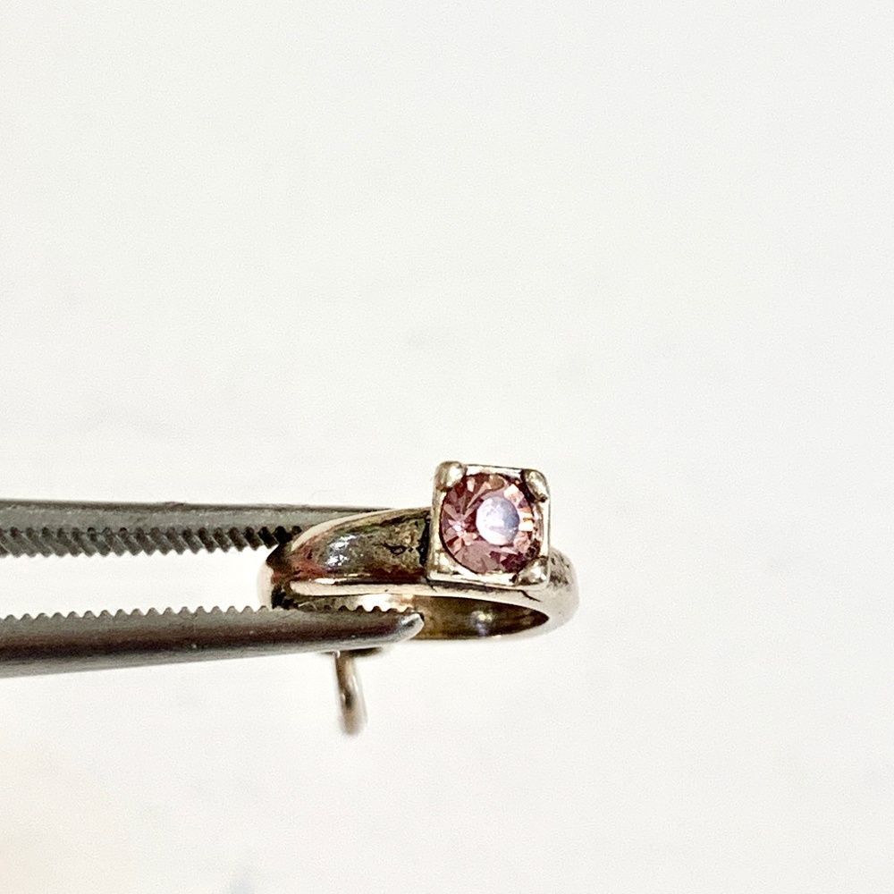 June Birthstone Ring Sterling Silver Jewelry Charm #cz